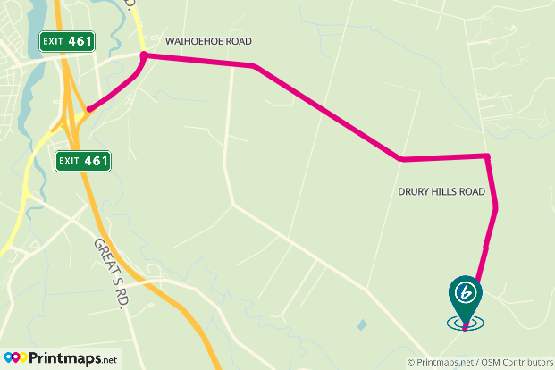 Map of our location at 61 Drury Hills, Drury